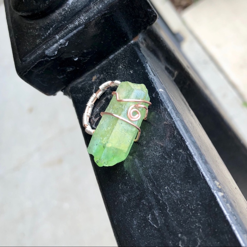 Apple Aura Quartz Handmade Ring!
